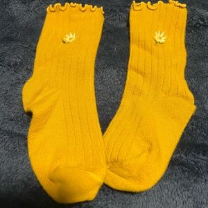Yellow daisy socks